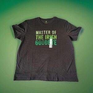 Master Of The Irish Goodbye Mens Size XXL St Patrick's Day Unisex Black T-Shirt